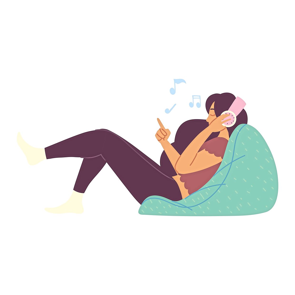 The use of earbuds or earphones can provide a sense of personal space, the ability to stay connected, and a sense of fitting in the crowd for many teenagers; however, its use must be tempered by common sense, especially when it comes to potentially risky situations where situational awareness is important. — Vecteezy