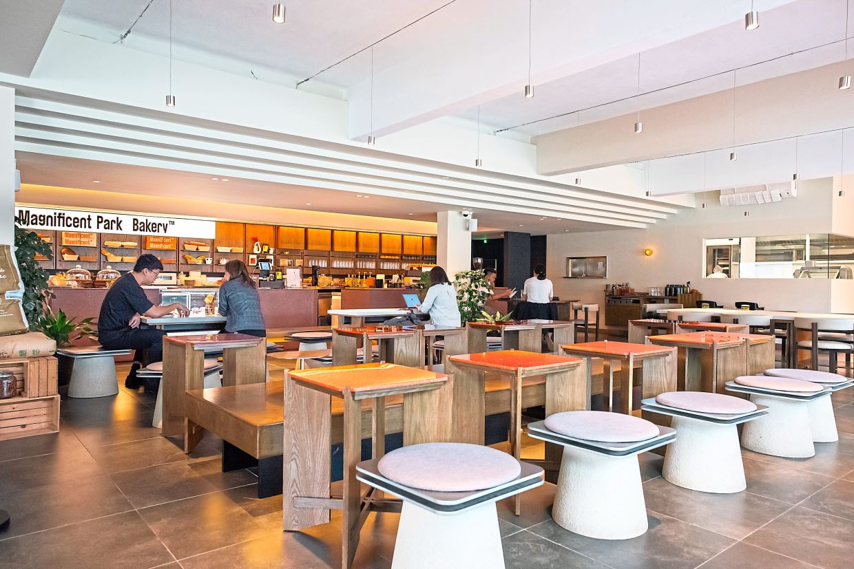 The restaurant is a calm, cool spot to sit down and indulge in coffee and a baked treat or three. — MPB