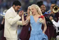 Bad Bunny turns Super Bowl halftime into Puerto Rican love letter with Lady Gaga surprise