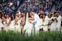 Yes, there was a real wedding during Bad Bunny's Super Bowl halftime show