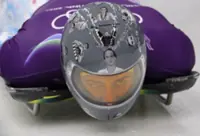 Olympics-Skeleton-Ukraine's Heraskevych displays images of athletes killed in war on his helmet