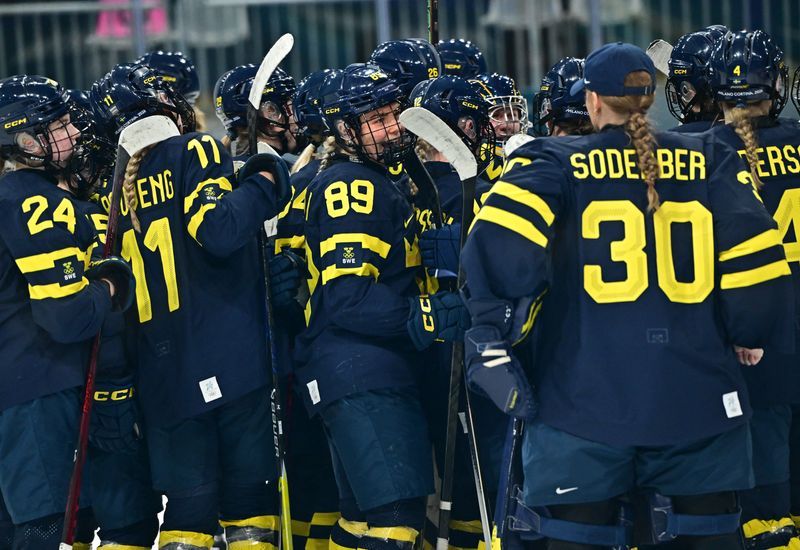 Olympics-Ice hockey-Sweden stay perfect to send Japan out of women's tournament