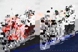 Olympics-Figure Skating-Milano Cortina organisers apologise for medal podium surface mishap