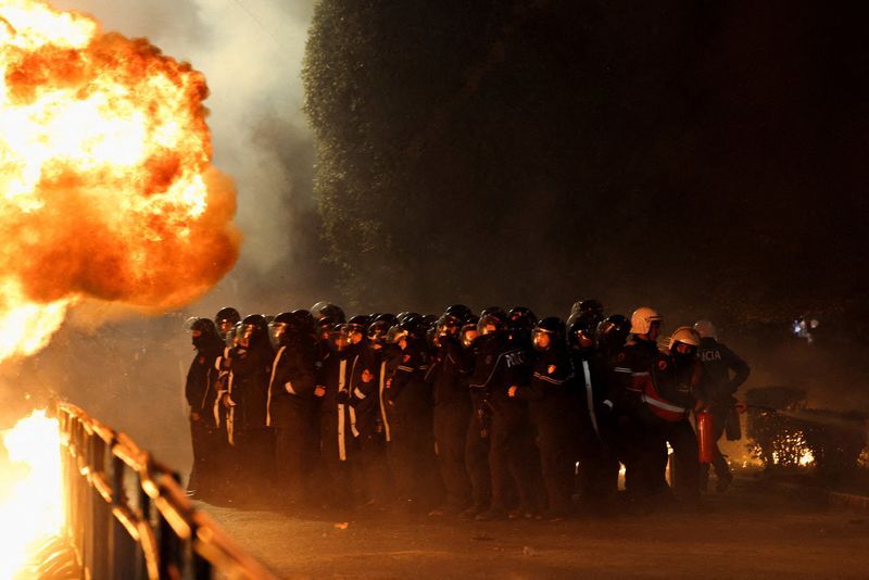Violent protests break out in Albania over allegations of government graft