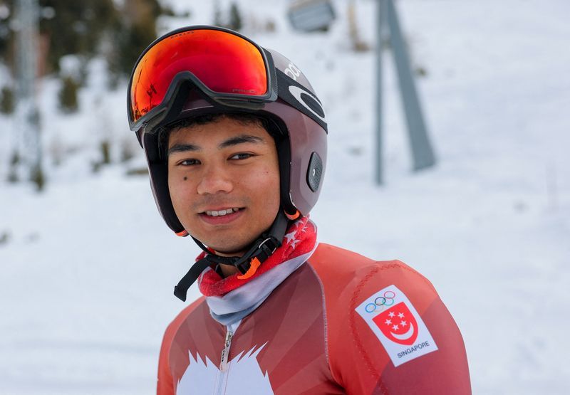 Olympics-Alpine skiing-Singaporean skier Basha trained on inline skates ahead of giant slalom debut