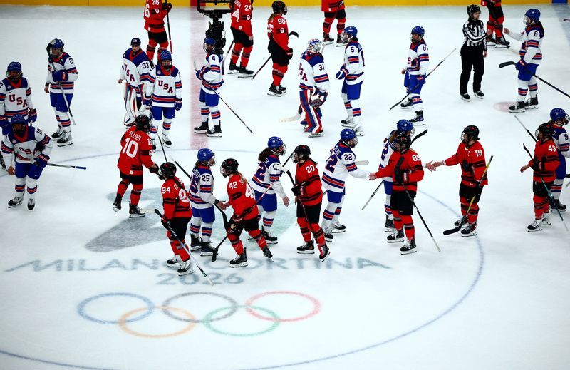 Olympics-Ice hockey-US hand Canada first-ever shutout at Games in stunning rout