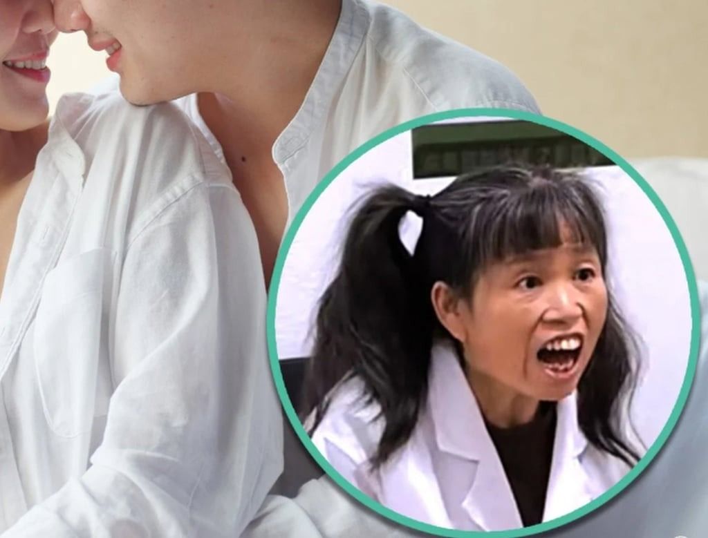 Fiery pigtailed influencer Xiakespeare giving someone a piece of her mind. - Photo: SCMP composite/Shutterstock/Kuaishou