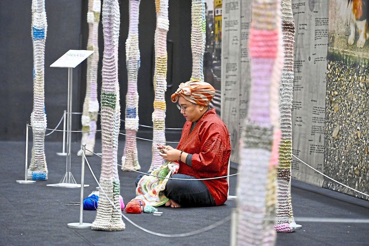 'Textile is tactile, you wear it daily, physically touching you without you knowing,' says Xeem. Photo: The Star/Raja Faisal Hishan
