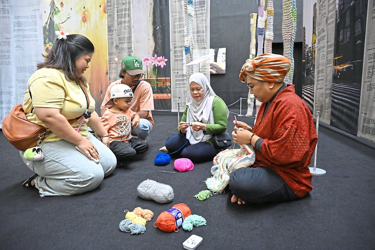 Xeem will lead live crochet sessions at NAG every Wednesday, Saturday and Sunday until April. Photo: The Star/Raja Faisal Hishan