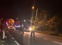 Motorcyclist dies after being run over by lorry