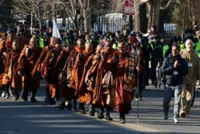 Buddhist monks arrive in Washington on 2,300-mile Walk for Peace