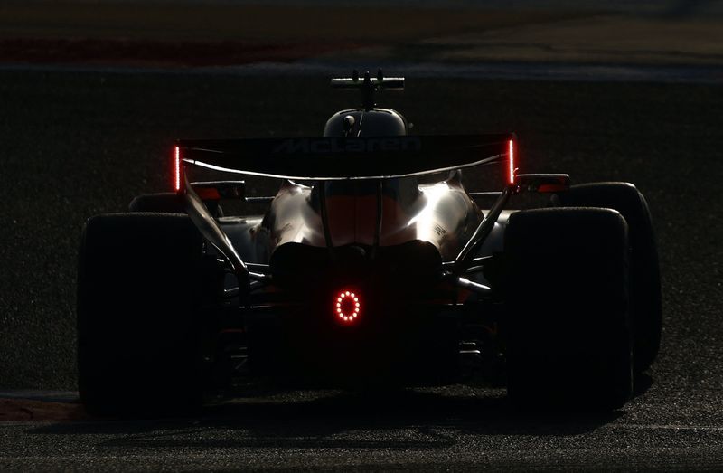 Motor racing-Norris fastest on first day of Bahrain testing but Verstappen catches the eye