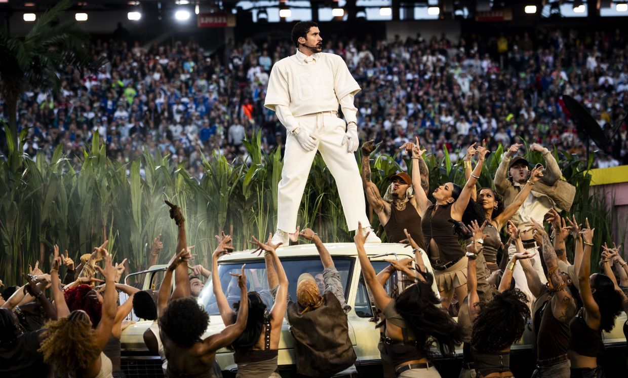 Looking back at Bad Bunny’s Super Bowl white-out: High fashion or high street?