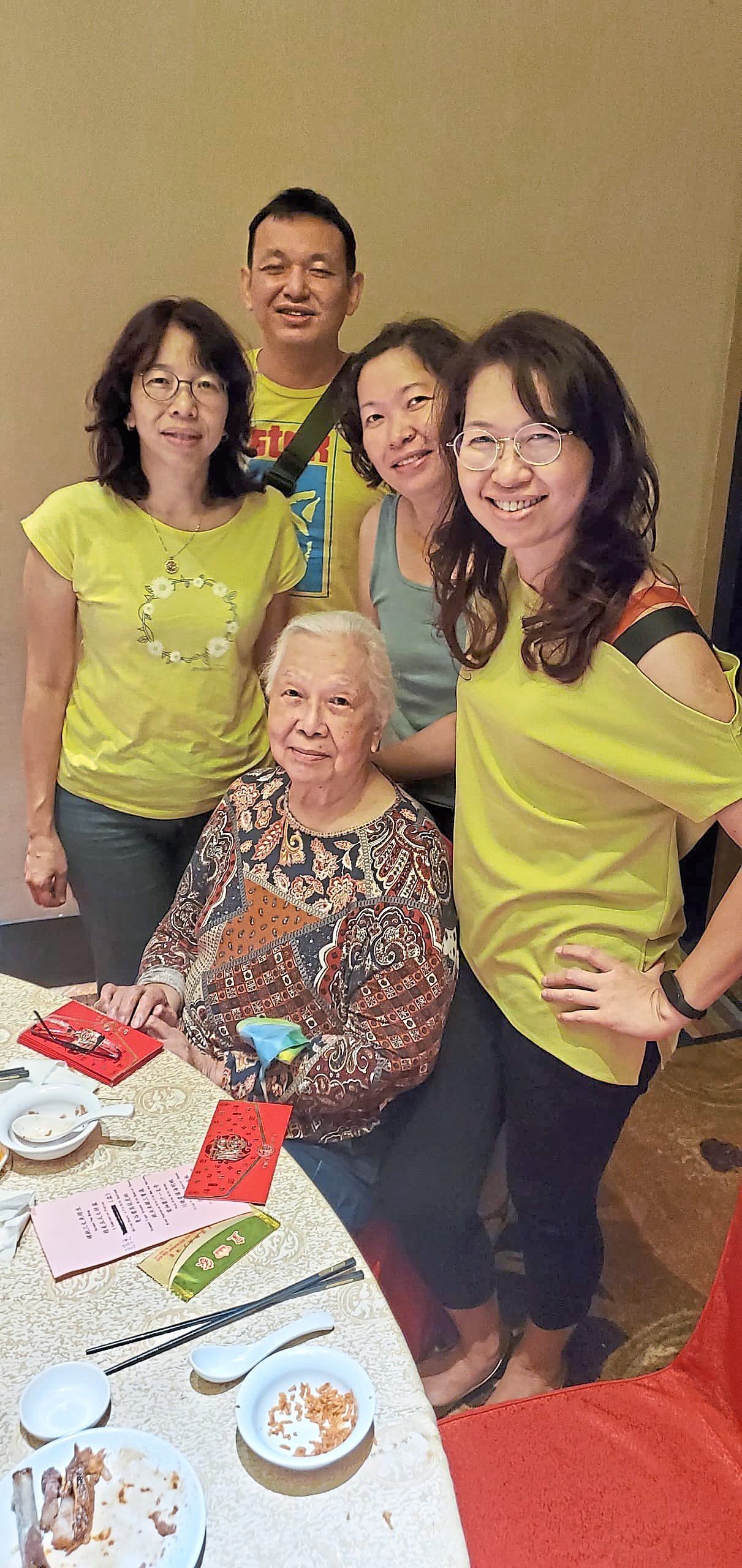 Clockwise from top right: Lee, Chi Kuen, Yin Kuen, Tan and Shu Kuen. Photo: Lee Yin Kuen