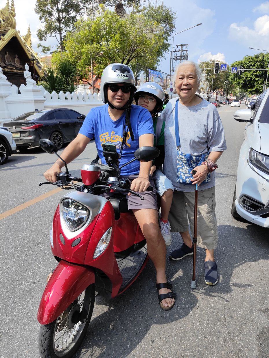 From left: Lee, Tokiho and Tan share good memories of their overseas trips during Chinese New Year. Photo: Dr Lee Chan Wai