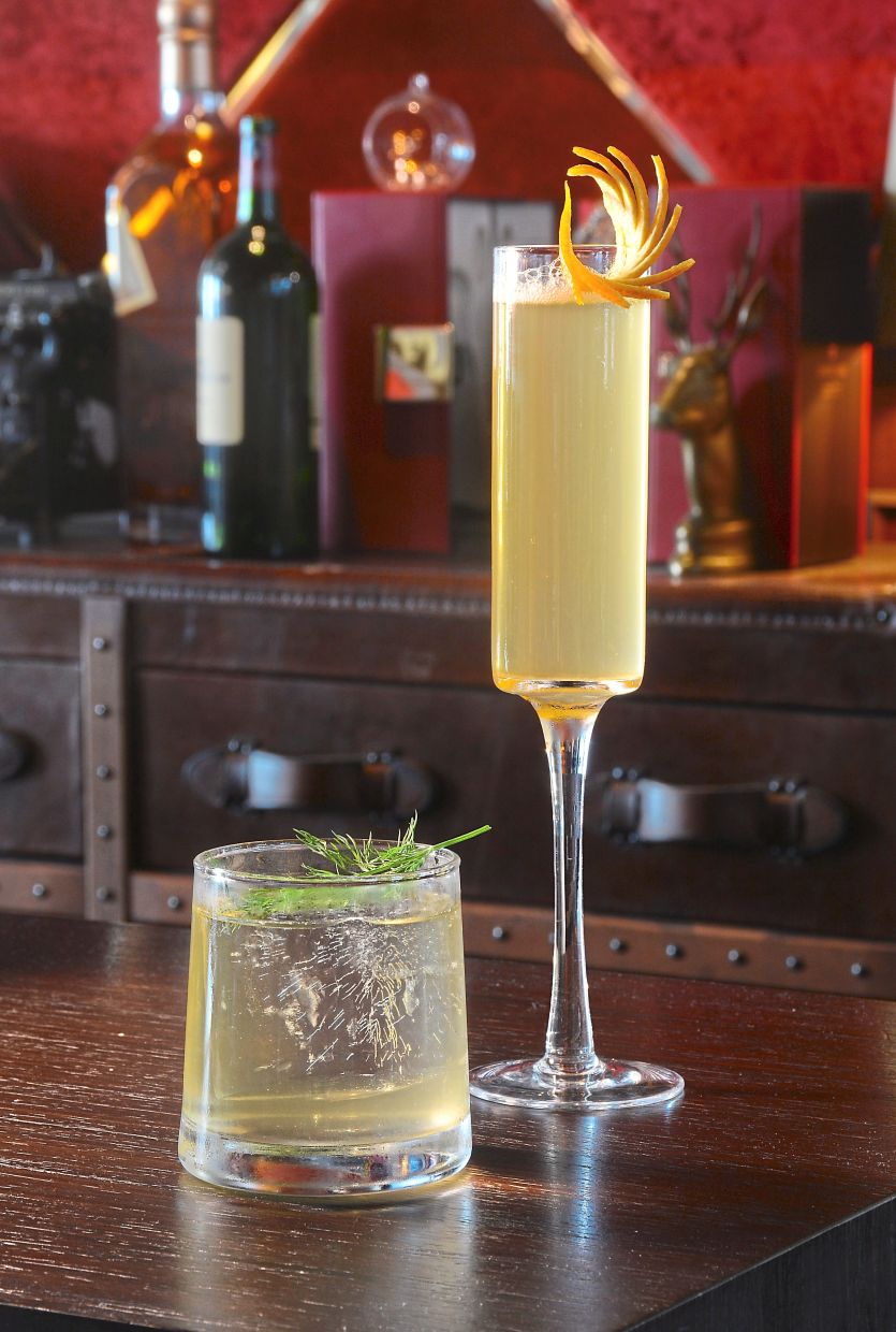 The Cellar's signature creations like Diary of Eneldo (left) and Primrose Pesca (right) both offer richly-layered experiences.