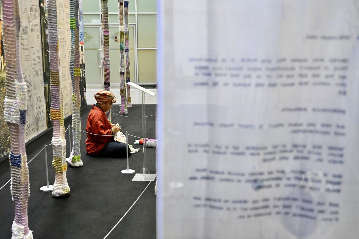 Xeem Noor will host live crochet sessions every Wednesday, Saturday and Sunday from 11am to 3pm throughout the exhibition. Photo: The Star/Raja Faisal Hishan 