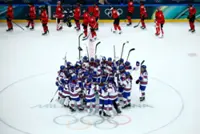 Olympics-Ice hockey-Canada blank Czechs, US overpower Latvia, wins for Swiss and Germany