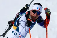 Olympics-Biathlon-Fillon Maillet wins stunning biathlon sprint gold for France
