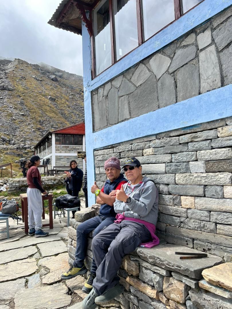 The writer (right) and Husain at ABC.