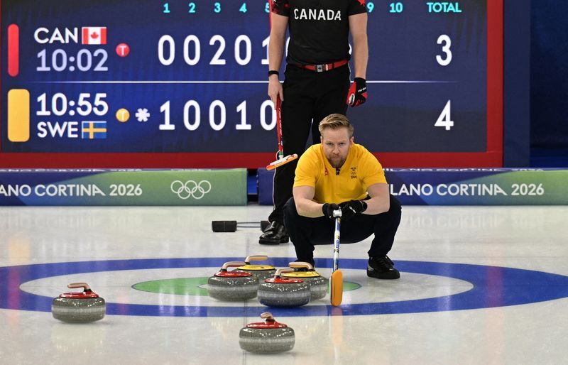 Olympics-Curling-Tempers flare as Canada beat Sweden in men's competition
