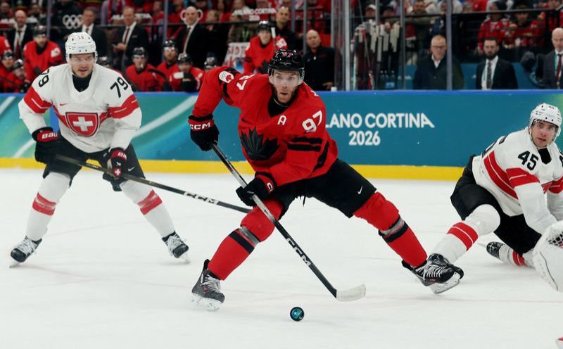 Olympics-Ice hockey-McDavid scores first Games goal as Canada beat Switzerland