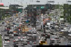 Major highways clogged due to accidents, high traffic volume