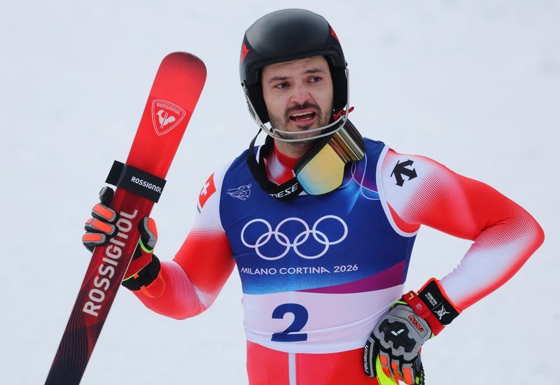 Olympics-Alpine skiing-Switzerland's Meillard wins gold but it's heartbreak for McGrath