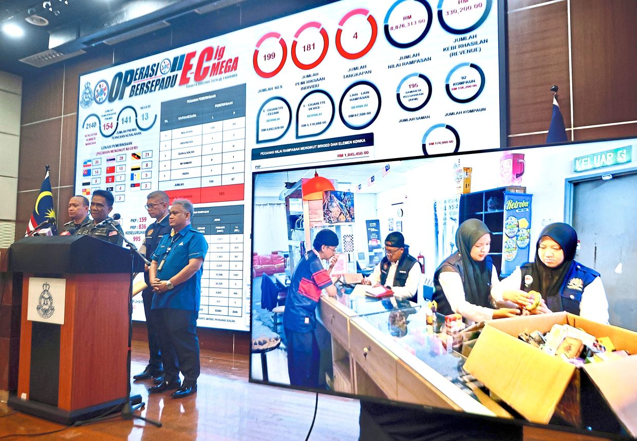 Vape crackdown nets RM9mil