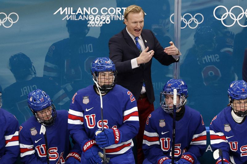 Olympics-Ice hockey-Coach Wroblewski credits players as US close in on Olympic crown