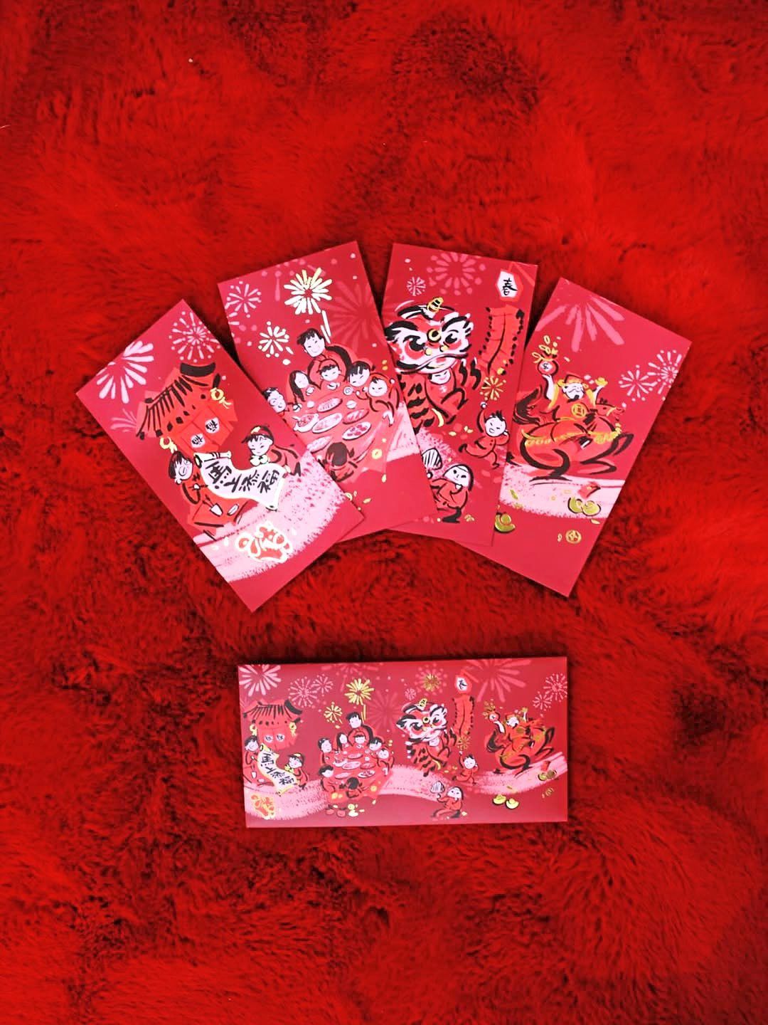 Calligraphy artist Lihua’s ang pow series, created in collaboration with Bata. Photo: House of Lihua