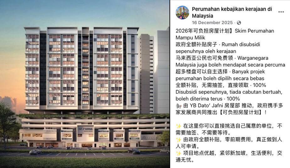 QuickCheck: Is the Malaysian government giving away free housing to foreigners?