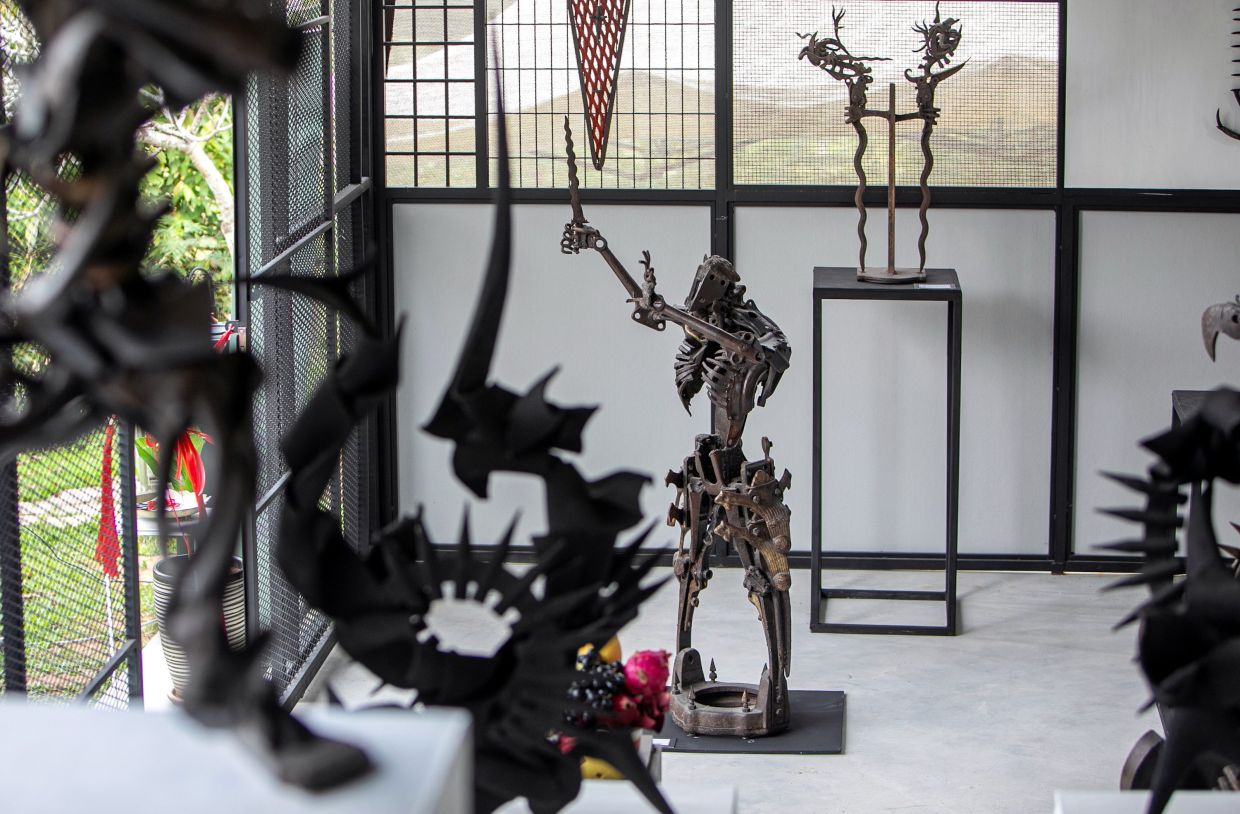 The Raja Shahriman Art Gallery features over 20 original works, each exploring Malay culture and local heritage. Photo: Bernama