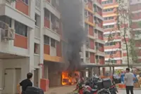 Three taken to hospital after fire breaks out at Singapore's Hougang HDB void deck