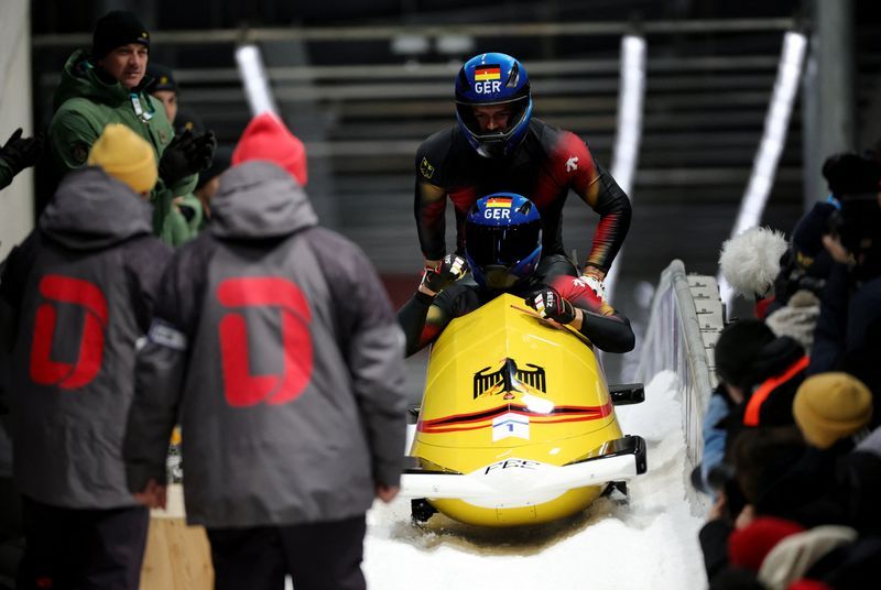 Olympics-Bobsleigh-Lochner leads another German sweep of Two-Man