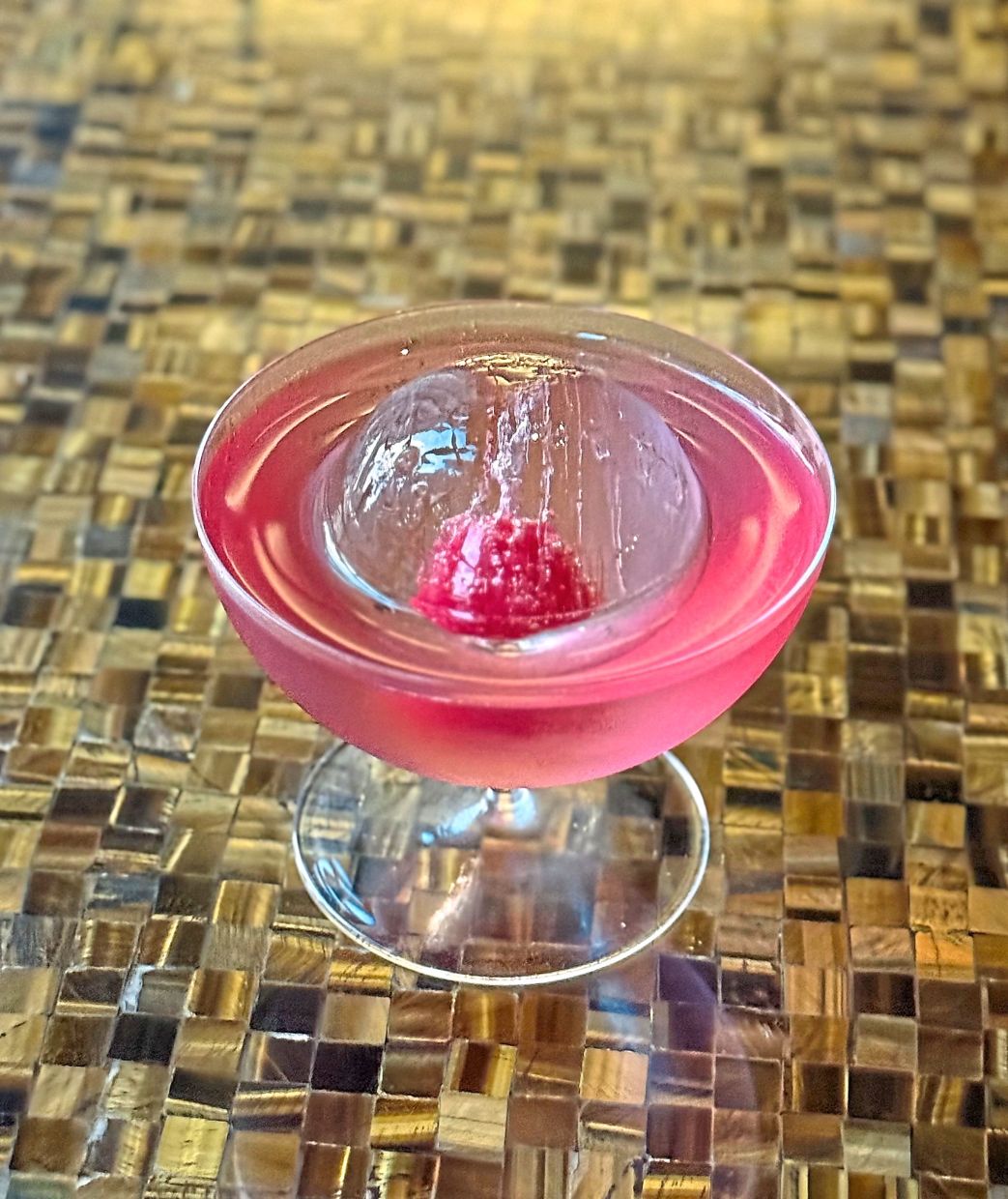 The frozen raspberry in the Lunara makes it one of the prettiest drinks on Trigona’s menu.