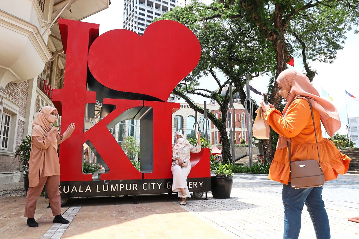 This ‘I Love KL’ installation is located near Dataran Merdeka in KL. — FAIHAN GHANI/The Star