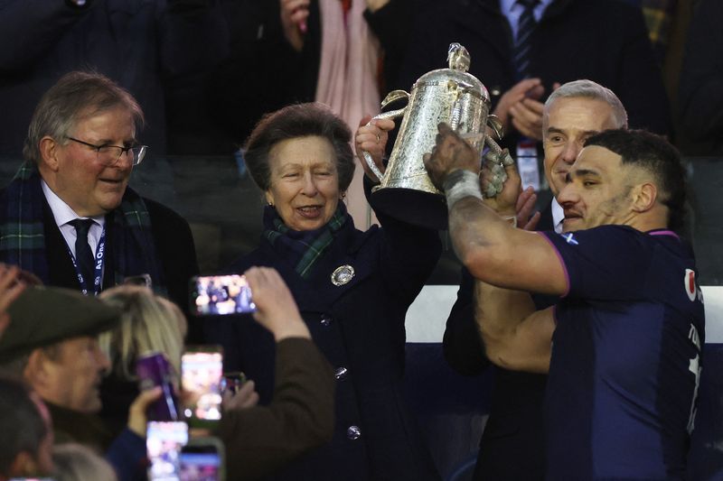 Rugby-Right royal mix-up - Princess Anne mistakes England prop Heyes for TV star Marler