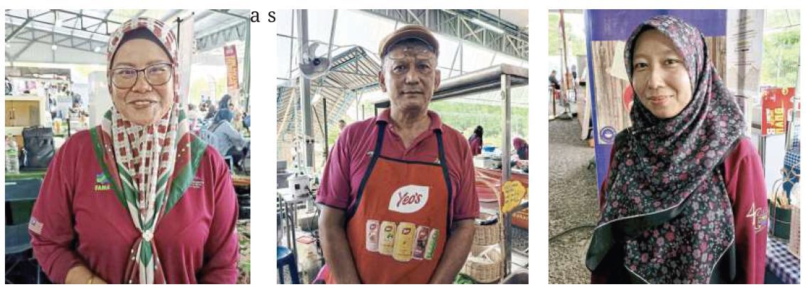 Feeding the people: (From left) Wan Noraidah, Mohd hairi and sharifah Faizah.