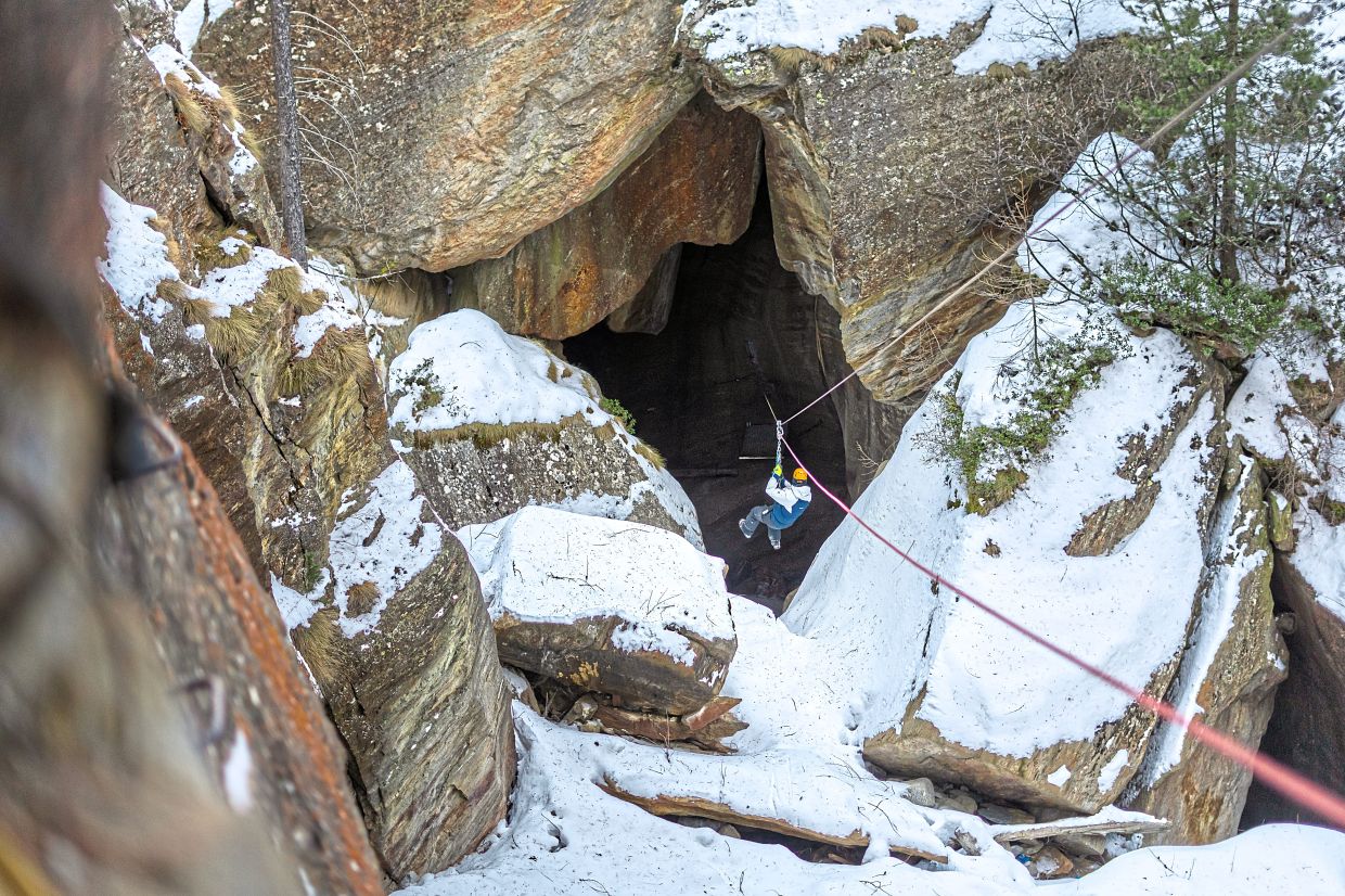 Canyoning provides some adrenaline in the depths of winter.