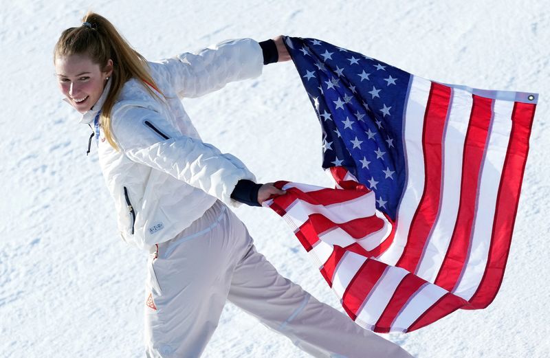 Olympics-Alpine skiing-Brignone, Shiffrin the golden greats after Vonn's comeback bid ended in agony