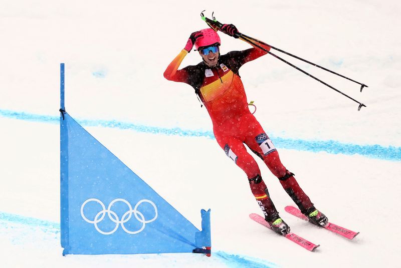 Olympics-SkiMo-Cardona Coll makes history for Spain with men's sprint gold, Fatton claims women's title