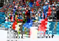 Olympics-Biathlon-Michelon inspires French women to superb relay gold