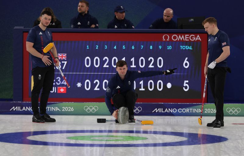 Olympics-Curling-World champions Britain to play Canada for men's curling gold