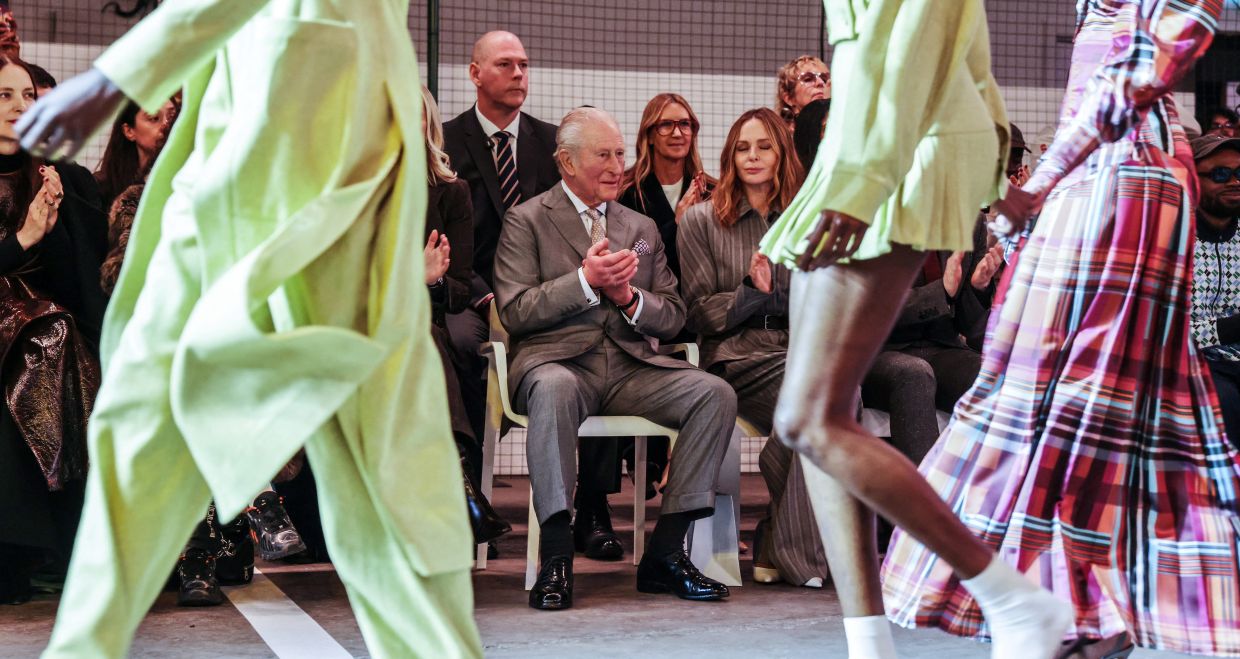 King Charles makes surprising front-row appearance at London Fashion Week opener