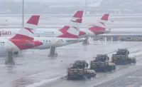 Snow-induced halt to flights in Vienna extended until 1100 GMT