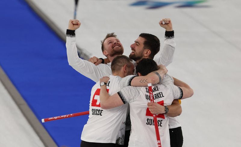 Olympics-Curling-Swiss harness linguistic chaos on ice to win Olympic bronze