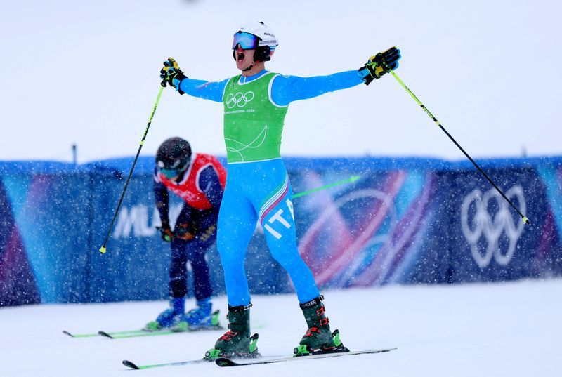 Olympics-Freestyle-Italy's Deromedis wins gold in men's ski cross