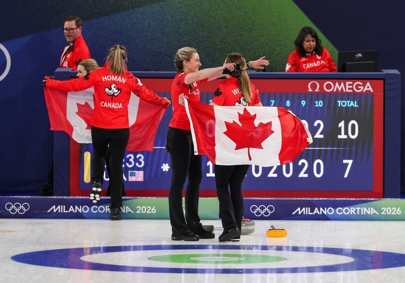 Olympics-Curling-Canada women beat US to win bronze