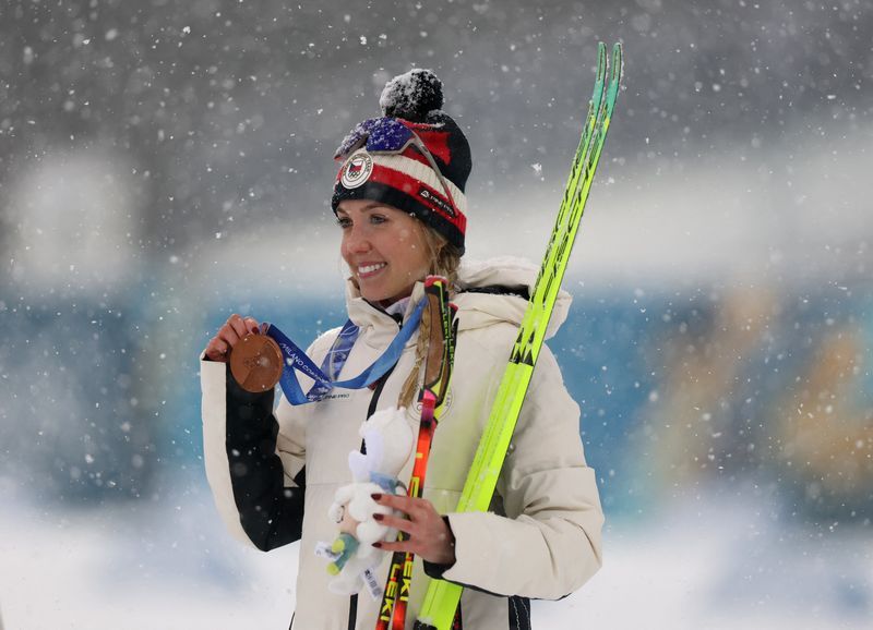 Olympics-Biathlon-Vobornikova's bronze boosts Czechs at Milano Cortina